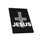 Jesus Wall Art grey cross Canvas Print 16" x 20"