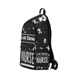 Life Saving Nurse B&W Backpack