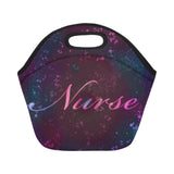 Pink & Purplish Nurse Neoprene Lunch Bag