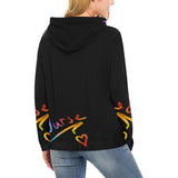 Colorful Nurse Text on Black Hoodie