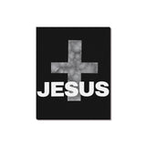 Jesus Wall Art grey cross Canvas Print 16" x 20"