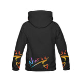 Colorful Nurse Text on Black Hoodie