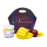 Pink & Purplish Nurse Neoprene Lunch Bag