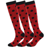 Knee High Graduated Compression Socks Rhombus Dot Funny Socks