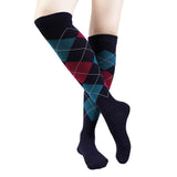 Knee High Graduated Compression Socks Rhombus Dot Funny Socks